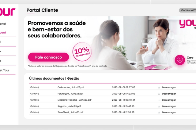 O novo portal do cliente do Grupo Your