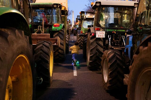 Os protestos dos agricultores em imagens
