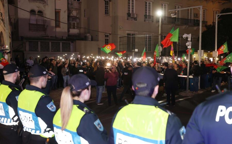 manifestação polícias Capitólio
