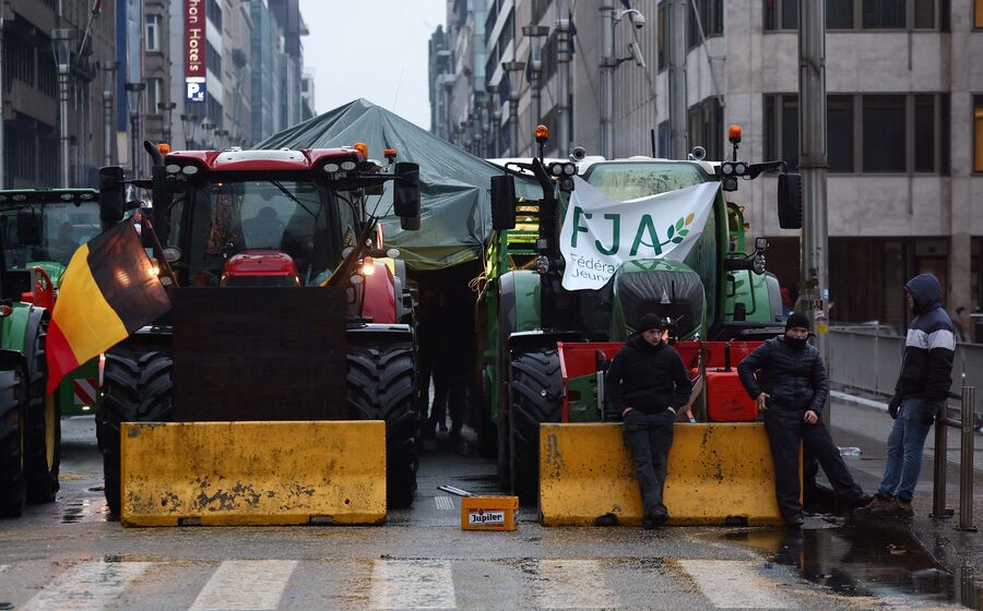 protesto manifestação agricultores bruxelas