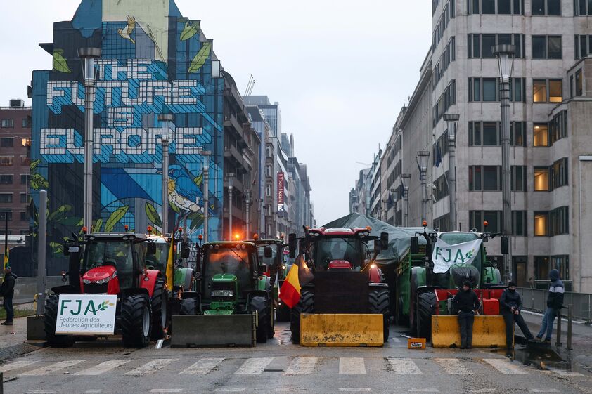protesto manifestação agricultores bruxelas