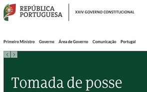 Página oficial do Governo recupera anterior logótipo