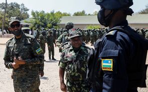 Paul Kagame, com o Presidente de Moçambique, Filipe Nyusi,