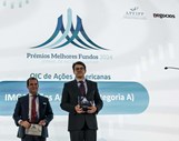 António Dias, da IM Gestão de Ativos, recebe o prémio de melhor OIC de Ações Americanas.