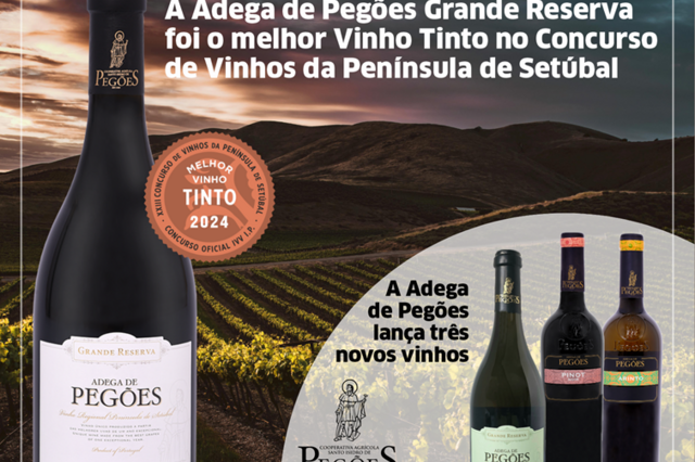 Adega de Pegões ganha prémio de melhor vinho Tinto da Península de Setúbal e lança 3 novos vinhos de topo no mercado