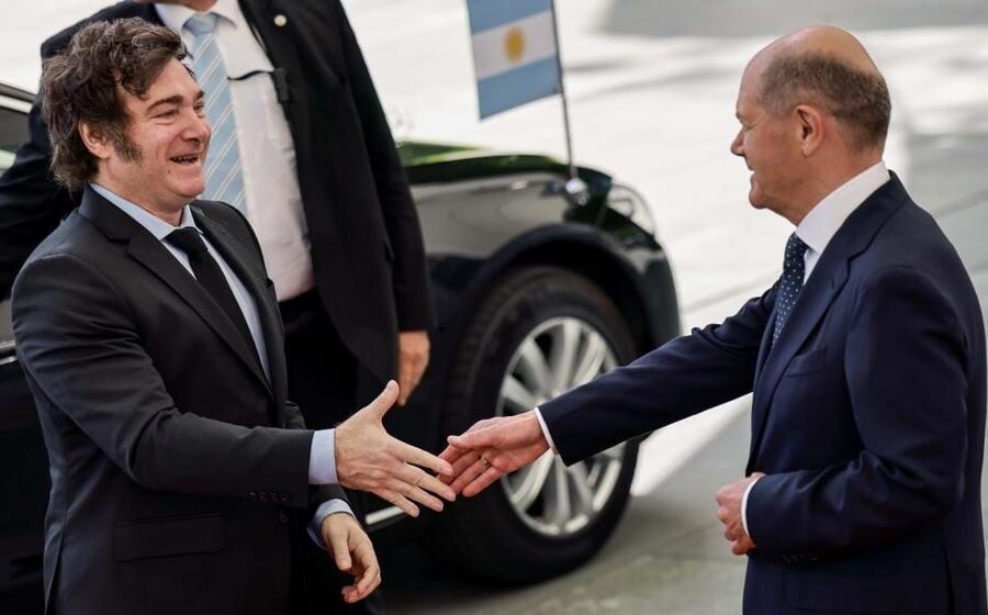 Javier Milei Olaf Scholz