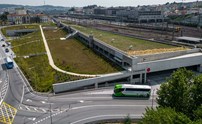 O terminal intermodal de Campanhã é um dos espaços com cobertura verde na Invicta