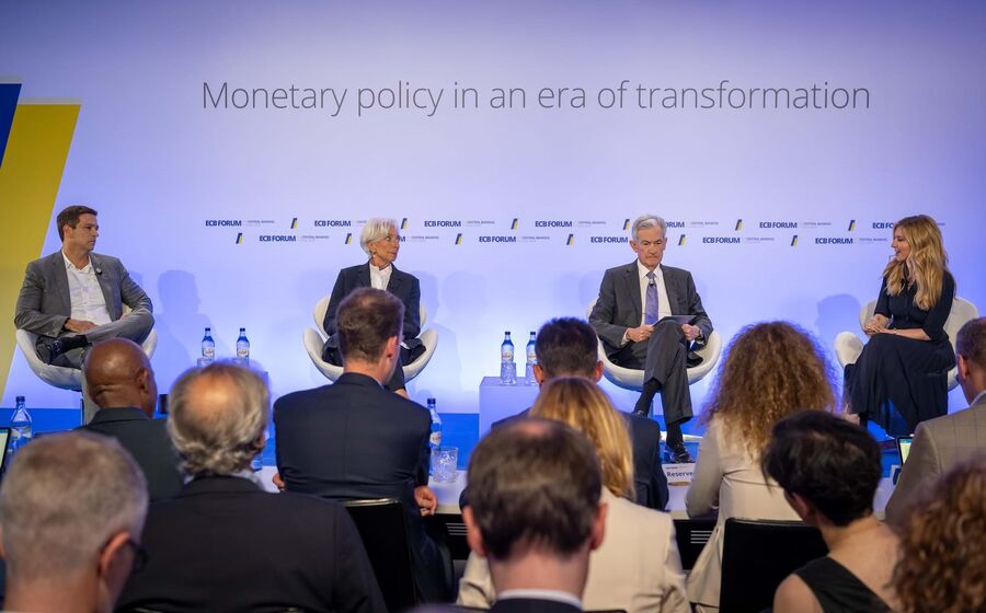 Fórum BCE 2024 Sintra Christine Lagarde Jerome Powell