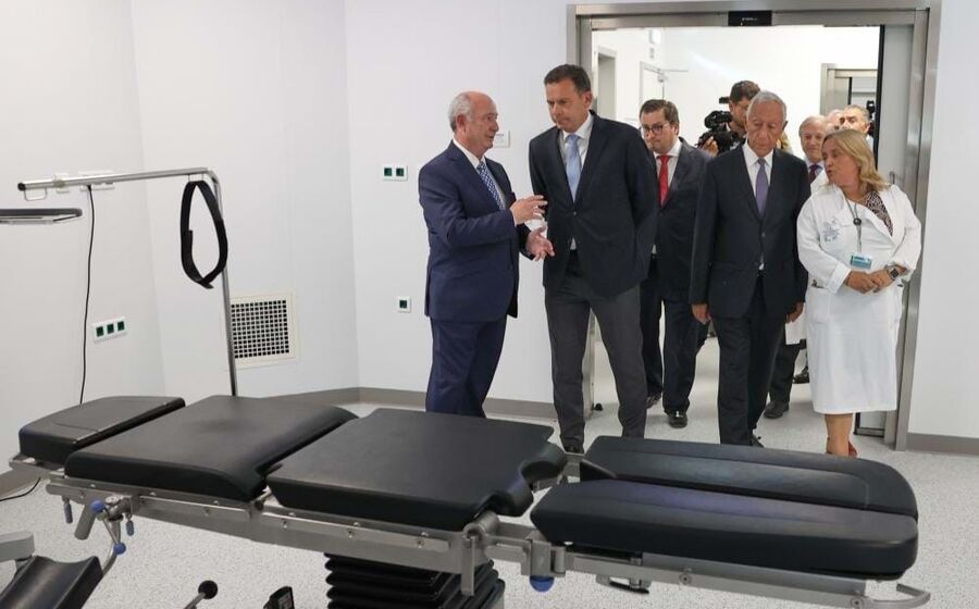 Montenegro e Marcelo na ala oncológica do hospital de santa maria