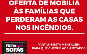 FEIRA DOS SOFÁS OFERECE MOBÍLIA NOVA ÀS FAMÍLIAS CUJAS CASAS ARDERAM NOS INCÊNDIOS