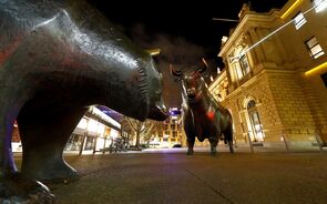 urso e touro bolsa de Frankfurt