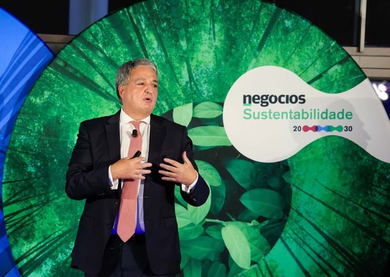 Paulo Macedo, presidente executivo da CGD, na apresentação realizada durante a reunião do Conselho Estratégico do Fórum ESG Negócios.