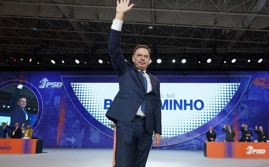 Luís Montenegro no 42.º Congresso Nacional do PSD em Braga em outubro de 2024