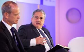 CEO do BCP, Miguel Maya, e da CGD, Paulo Macedo,  na conferência 'Banca do Futuro' em novembro de 2024