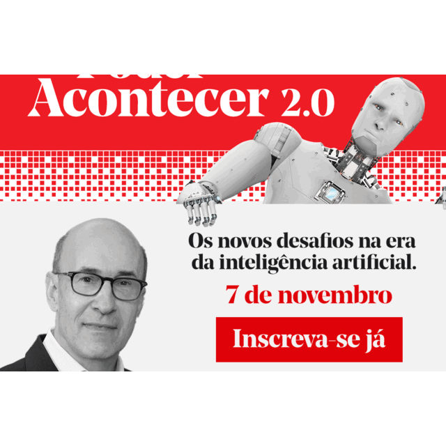 Kenneth Rogoff e os desafios da inteligência artificial. Não perca a conferência do Negócios