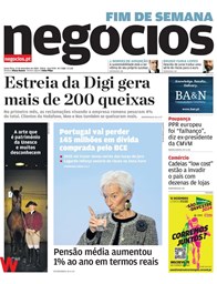 Primeira página do Negócios de 13 de dezembro de 2024