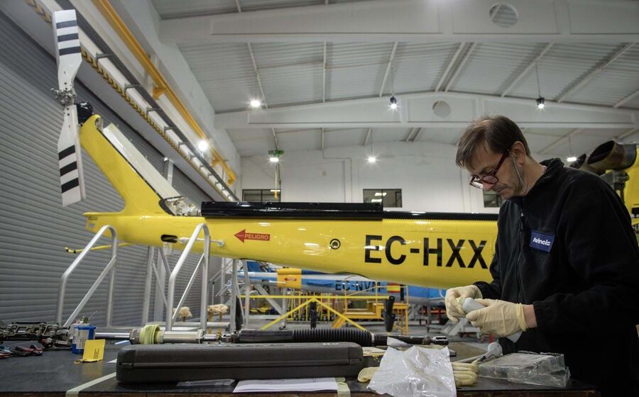 Visita ao Heliporto de Salemas, em Loures, da Avincis, para ver os trabalhos de manutenção e conversa com o CEO da empresa, John Boag