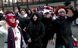 Apoiantes de Trump resistem ao frio para assistir à tomada de posse