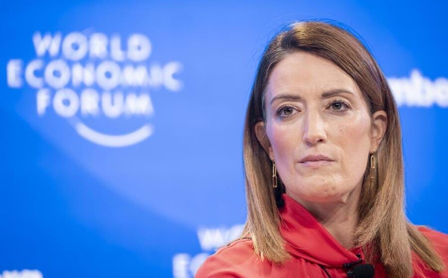 Roberta Metsola, Davos