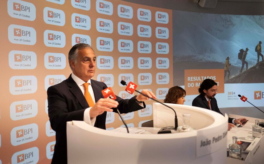 João Pedro Oliveira e Costa, CEO do BPI, em janeiro de 2025 na apresentação de resultados de 2024