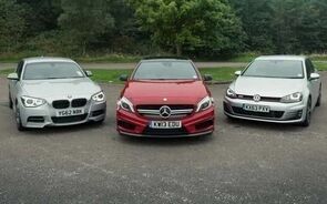 Carros das marcas alemãs BMW, Mercedes e Volkswagen