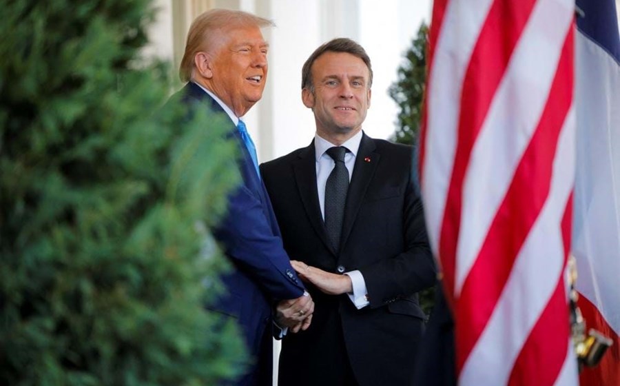 Encontro entre Donald Trump e Emmanuel Macron na Casa Branca