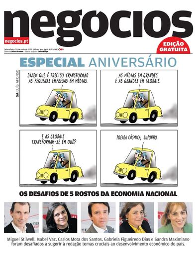 Primeira página do Negócios de 29 de maio de 2025