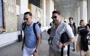 Anjos à chegada ao tribunal.