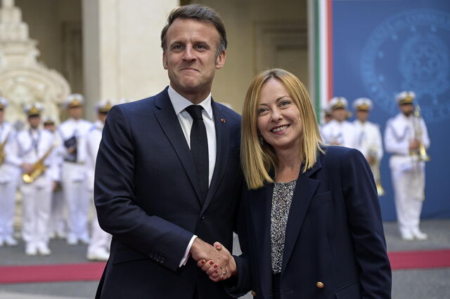 Meloni e Macron dizem querer trabalhar em conjunto por Europa mais soberana e forte