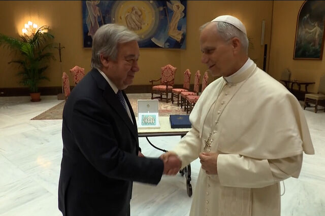 António Guterres encontra-se com o Papa Leão XIV