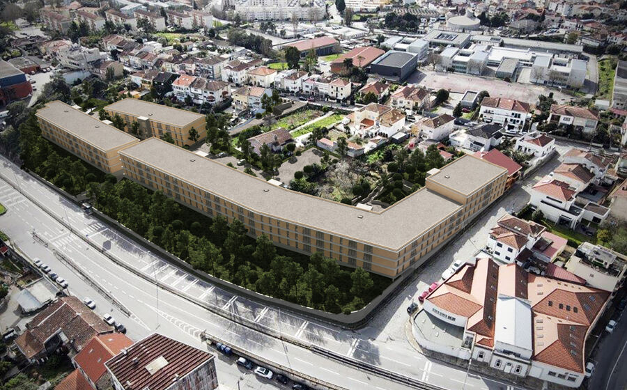 Edifícios do Jardins do Oriente serão construídos na Rua de Bernardim Ribeiro, em Campanhã, Porto.