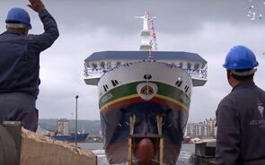 Haksolok, navio encomendado por Timor-Leste aos seus estaleiros navais na Figueira a Foz.