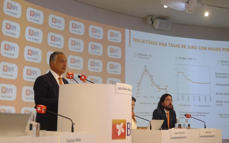 João Pedro Oliveira e Costa, CEO do BPI, na apresentação dos resultados do primeiro semestre de 2025.