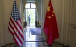Bandeiras dos EUA e da China