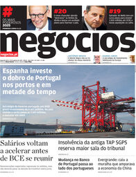 Primeira página do Negócios de 25 de agosto de 2025