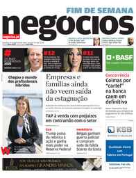 Primeira página do Negócios de 29 de agosto de 2025