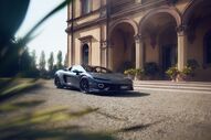 Lamborghini Temerario em frente a uma construção clássica
