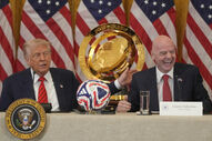 Trump com Gianni Infantino