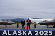 Trump e Putin no Alasca em 2025