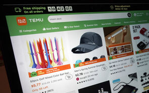 Site da Temu.