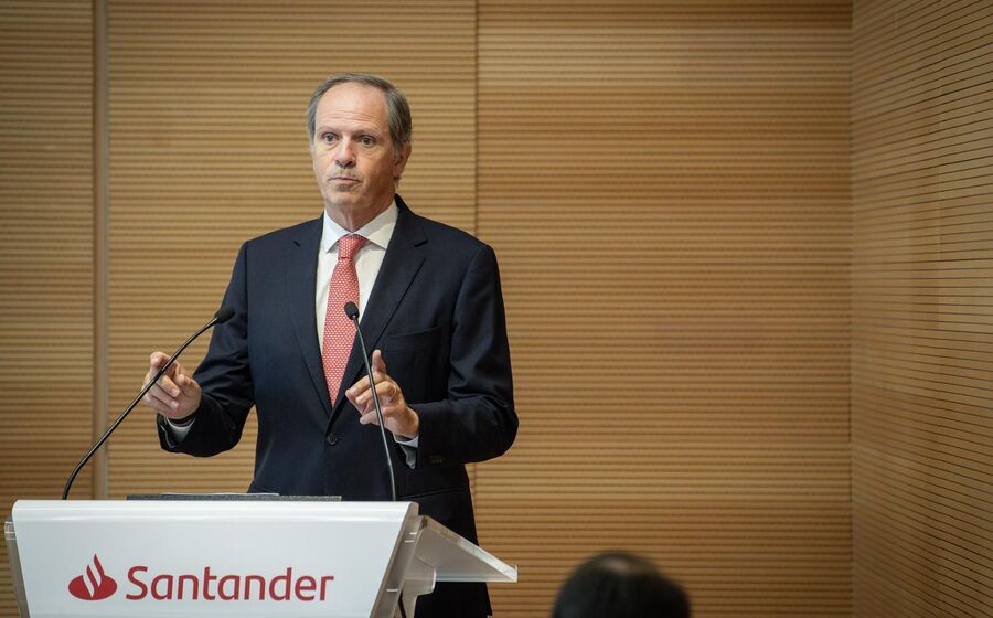 Pedro Castro e Almeida, CEO do Santander Portugal, na apresentação de resultados.