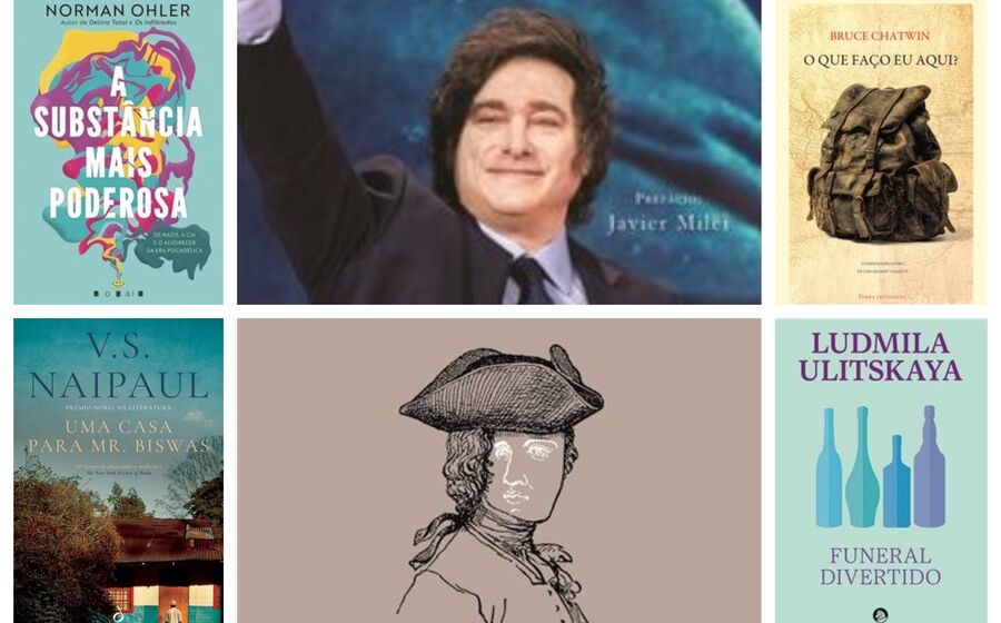 Sugestões de leitura: livros de Javier Milei, Bruce Chatwin e V. S. Naipul