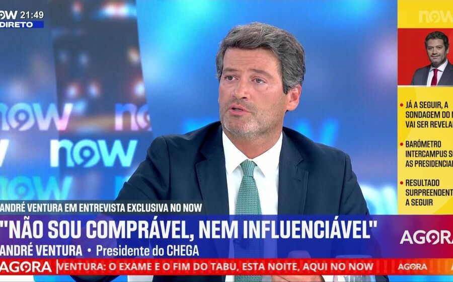 André Ventura nega ser comprável ou influenciável em entrevista exclusiva