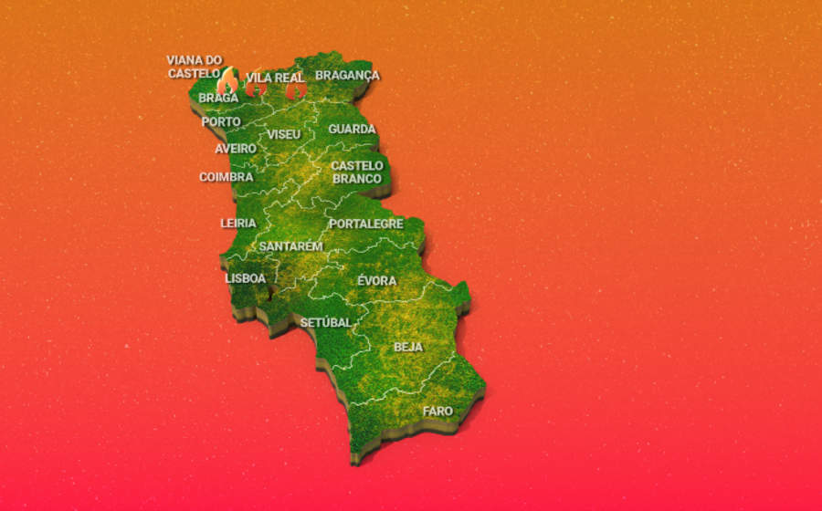 Este é o ponto de situação dos incêndios em Portugal