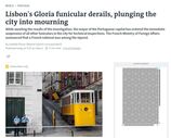 Funicular da Glória descarrila em Lisboa, cidade está de luto