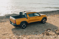 A pick-up elétrica KGM Musso EV exibe design moderno e robusto