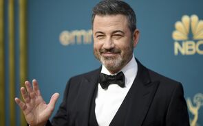 Jimmy Kimmel sorri num evento da NBC