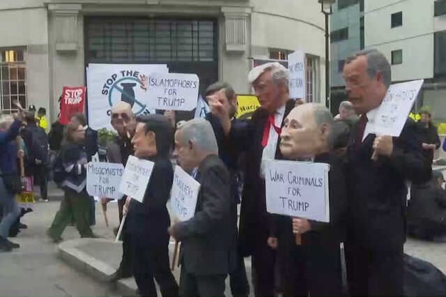 Milhares de manifestantes contra visita de Trump ao Reino Unido
