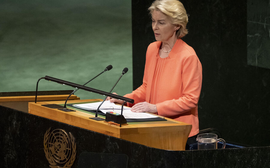 Ursula von der Leyen anunciou grupo de doadores para a Palestina na ONU