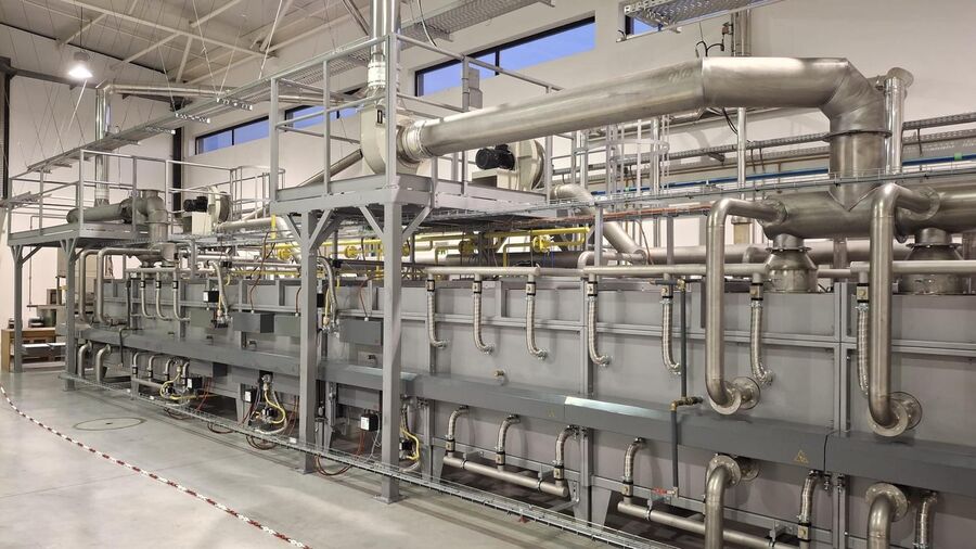 Forno contínuo híbrido para indústria cerâmica.